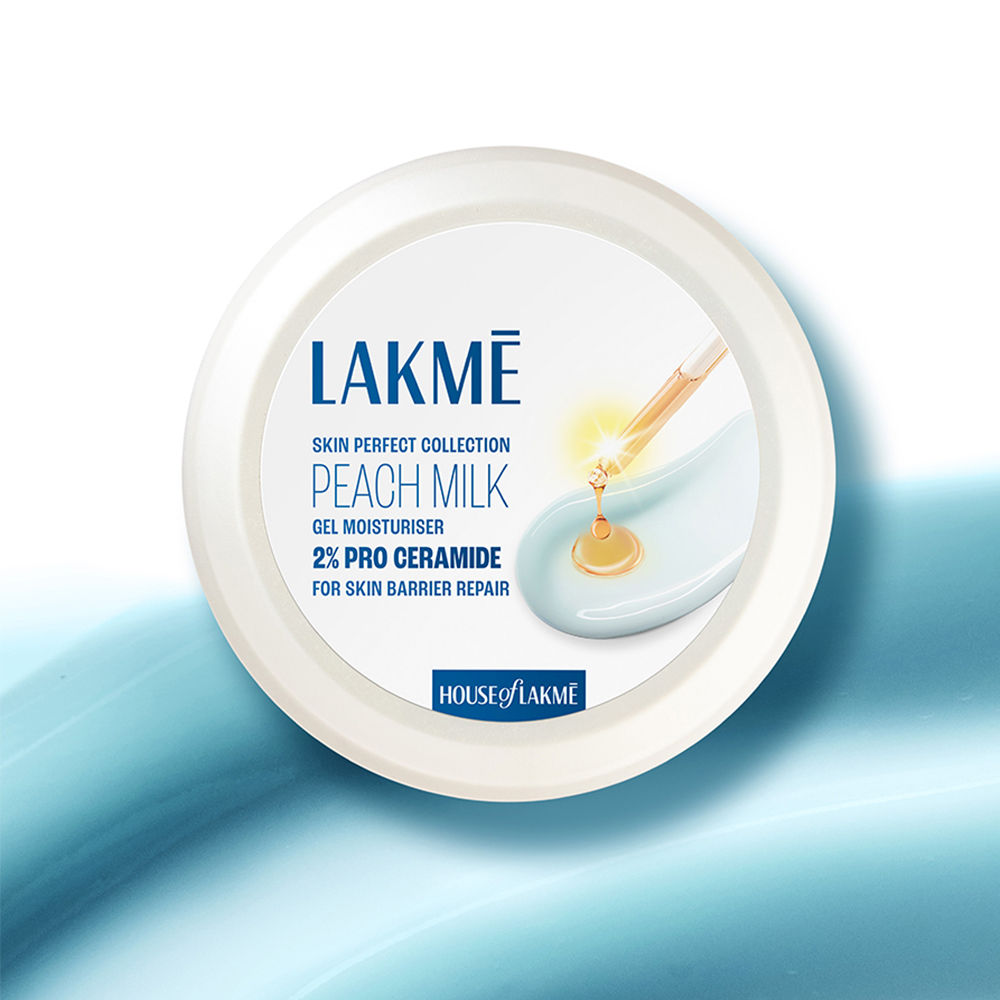 Lakmé Peach Gel Moisturiser 2%Pro Ceramide, Skin Barrier Repair & Glowing Skin,All Skin Types