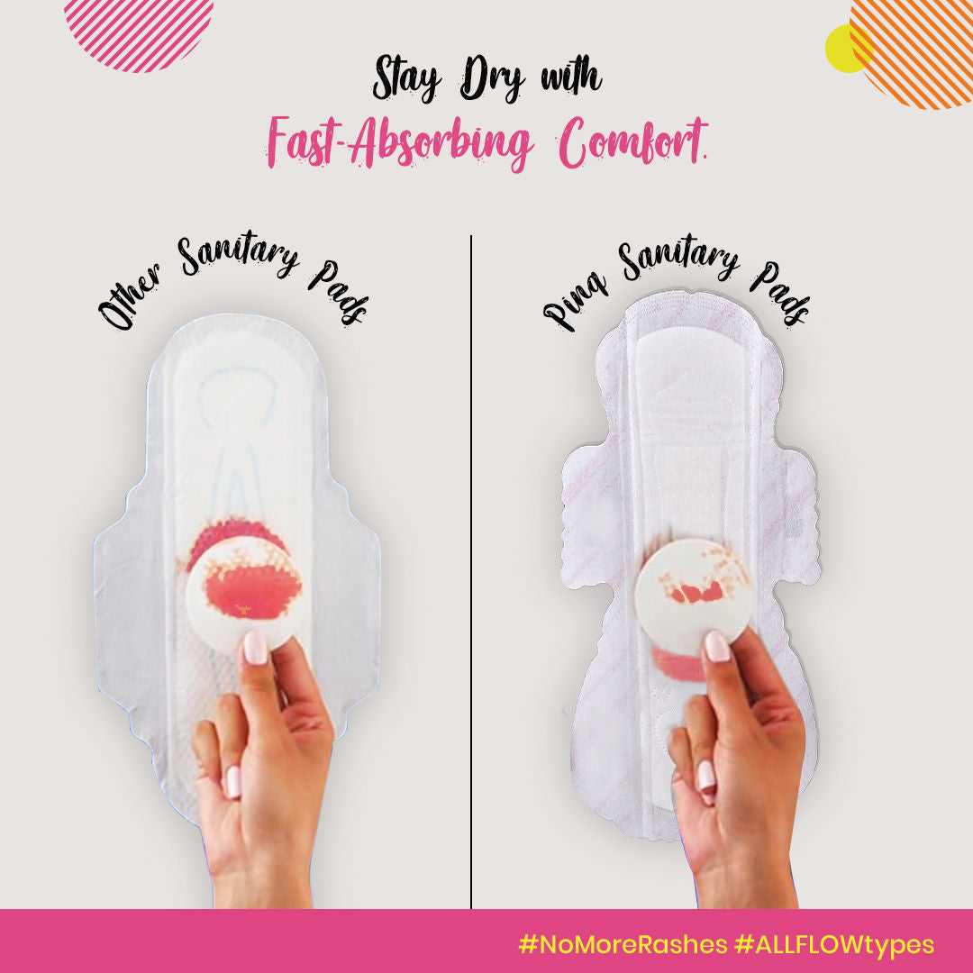 POLKA Ultra Sanitary Pads Organic Cotton Soft Feel Rash Free Wide Back