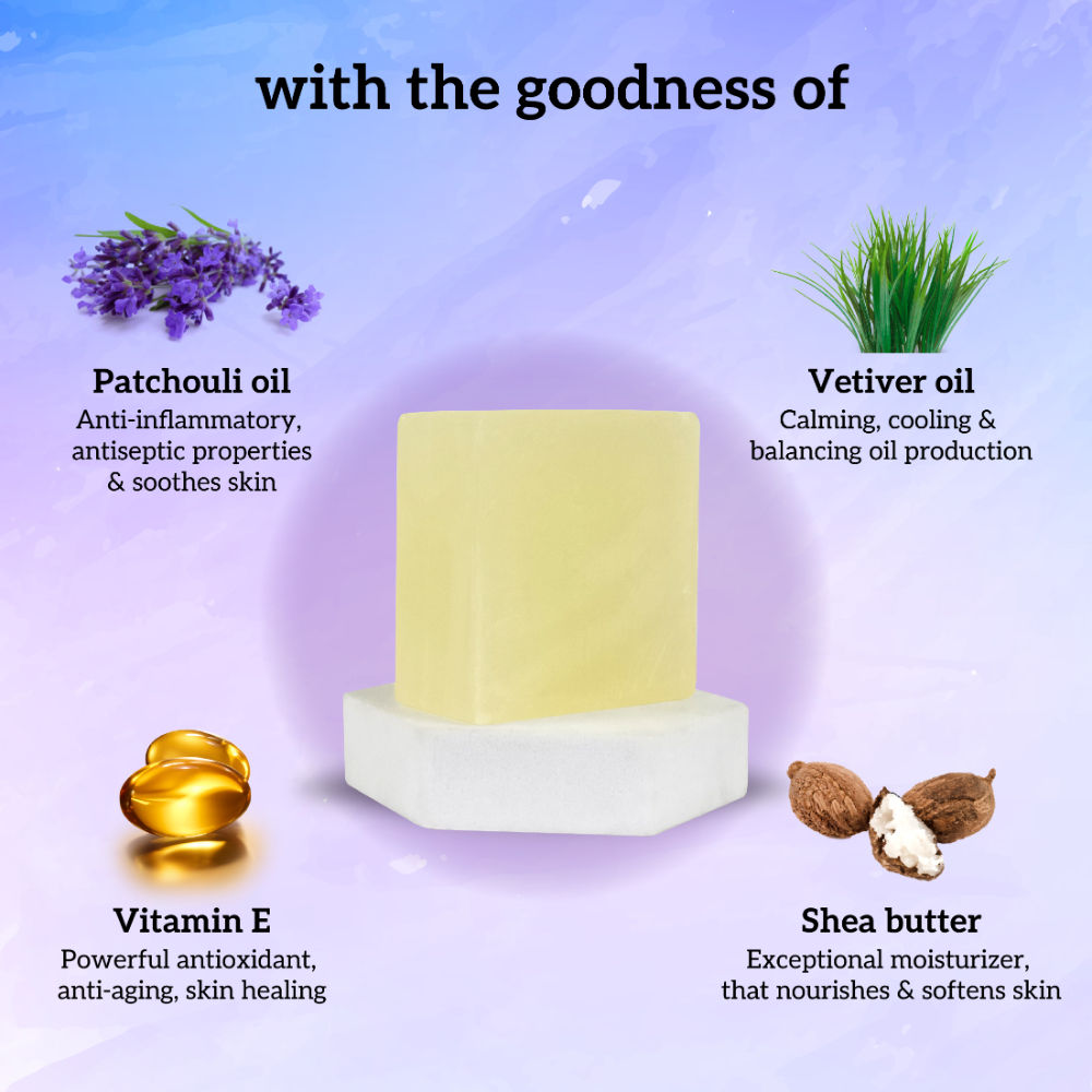 Patchouli & Vetiver Herbal Soap with Natural Essential Oils for Hydration & Purification