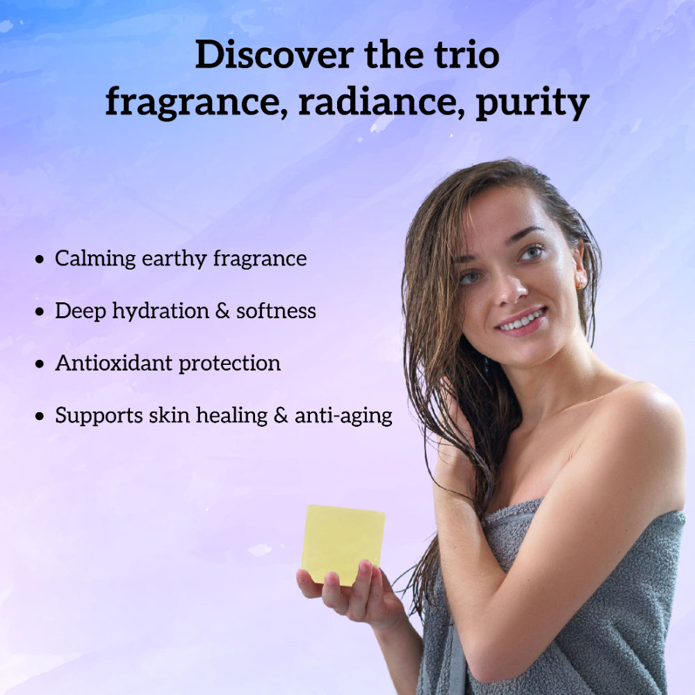 Patchouli & Vetiver Herbal Soap with Natural Essential Oils for Hydration & Purification