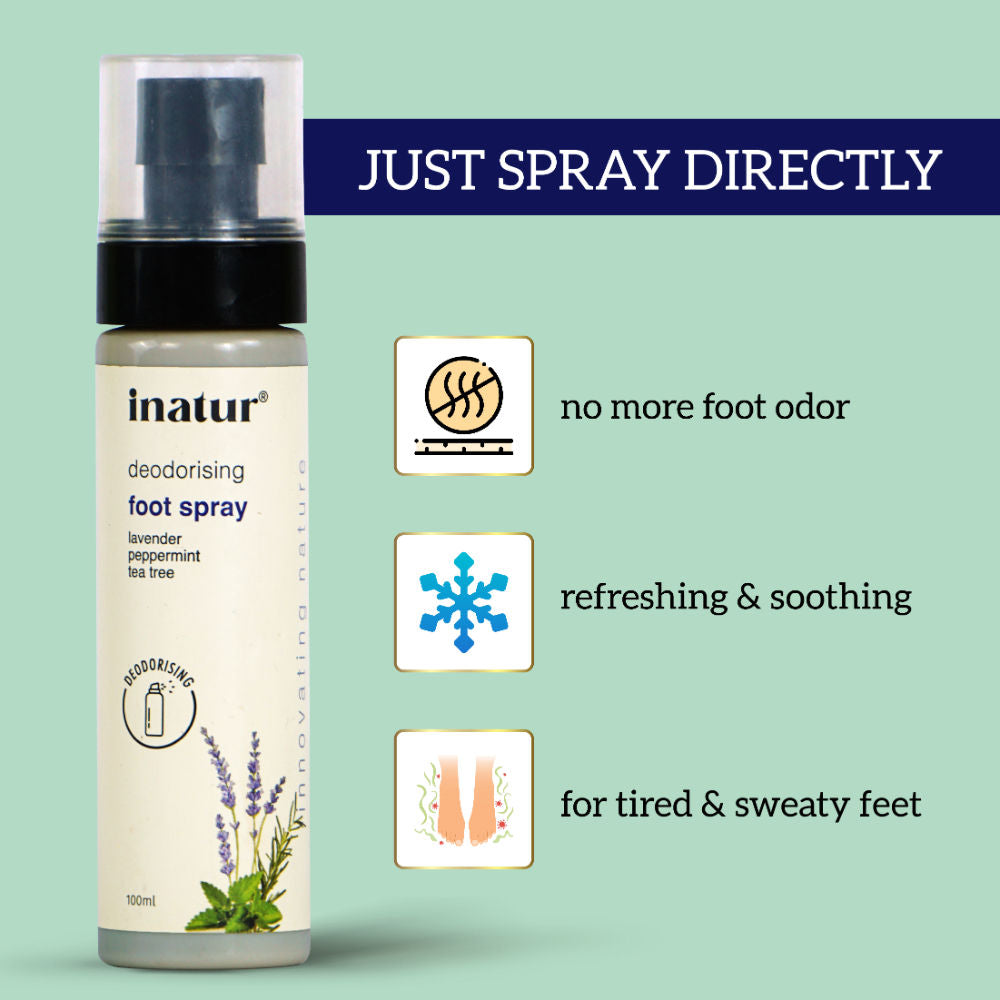 Foot Spray With Lavender, Tea Tree & Peppermint For Odor Control & Tired Feet, Daily Care