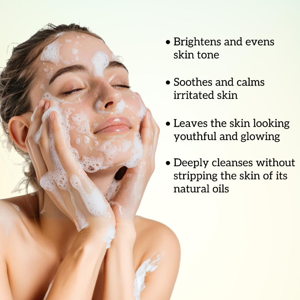 Sandal Face Wash, Removes Tan & Brightens, Gentle & Hydrating, for All Skin Types