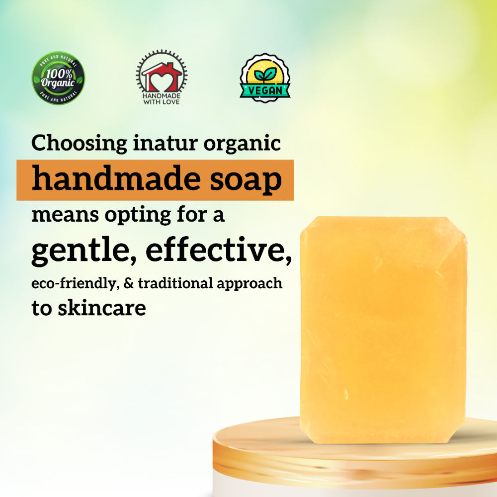 Sandal & Turmeric Soap, 100% Natural & Vegan For Tan Removal & Brightening & All Skin Types