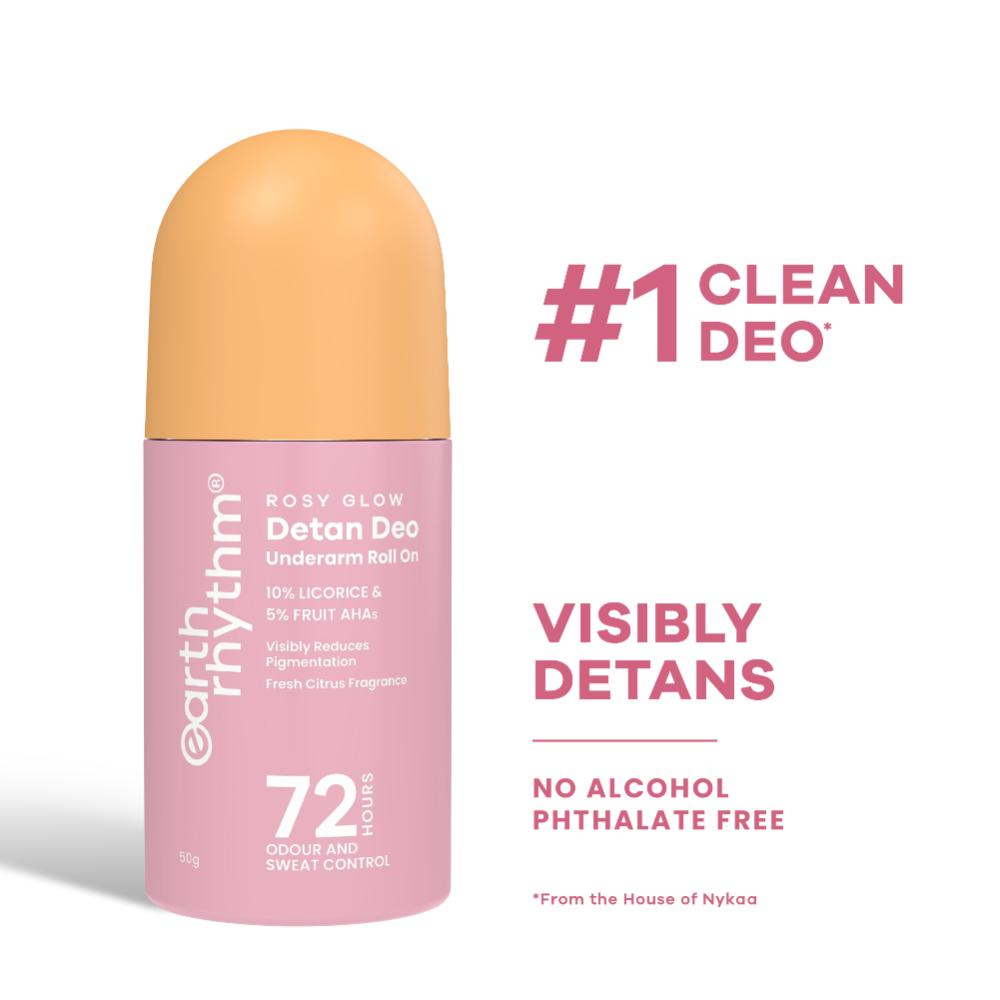 5% AHA Detan Underarm Roll On Reduces Pigmentation Citrus Fresh No Aluminium