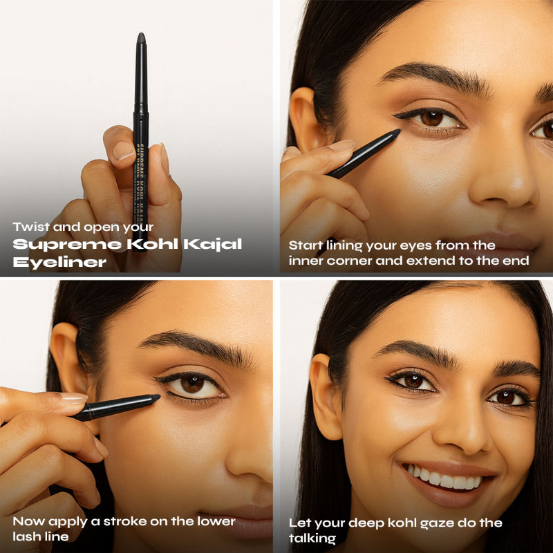Supreme Kohl Kajal Eyeliner - Blackest Black
