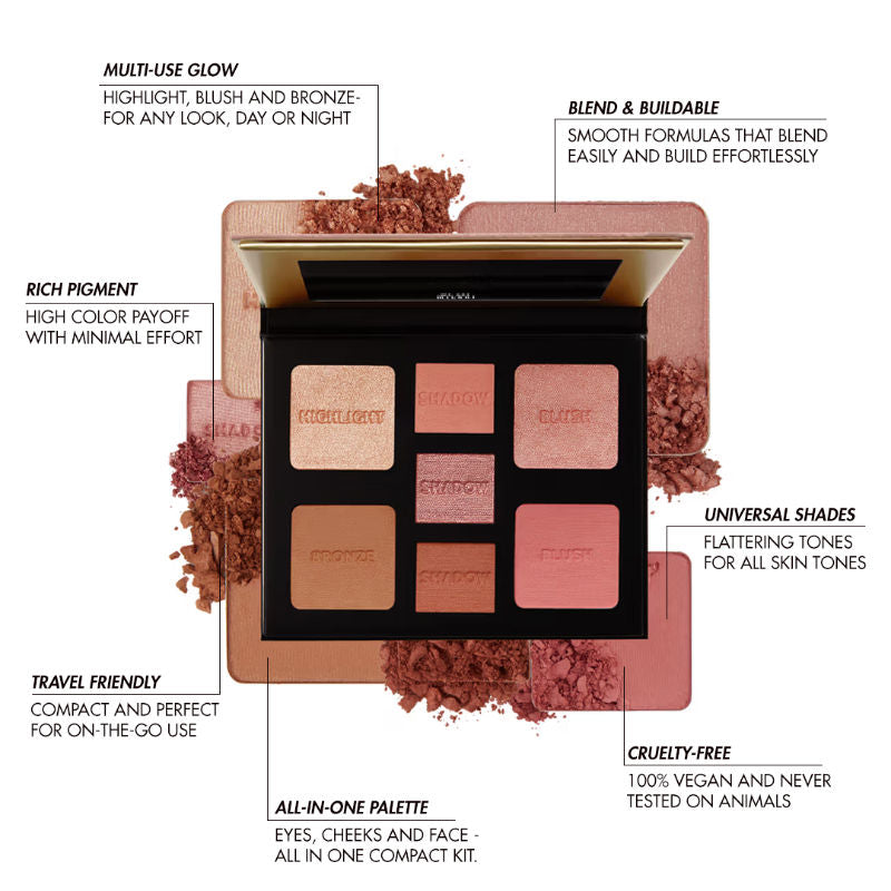 All-Inclusive Eye, Cheek & Face Palette-Light to Medium