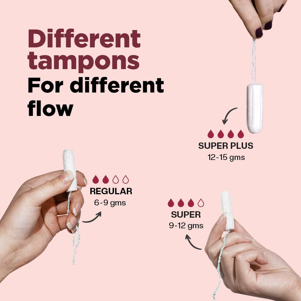 Cotton Tampons For Light to Medium - Comfortable & Rash Free Period Protection