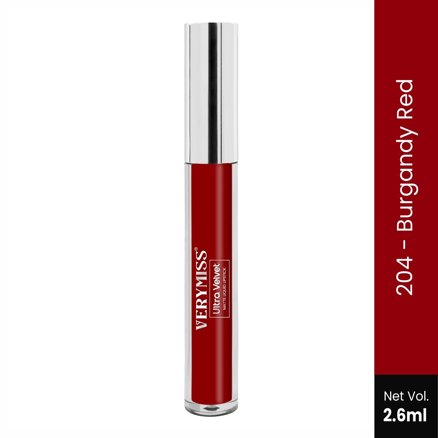 Ultra Velvet Matte Liquid Lipstick - 204 Burgandy Red