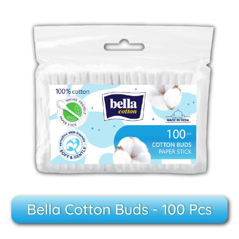 Cotton Buds with Paper Stick, Soft and Gentle, 100% Cotton, Nature Friendly