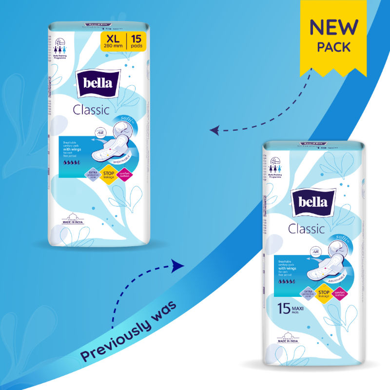 Classic Softi Breathable Sanitary XL Pads With Wings, Heavy Flow