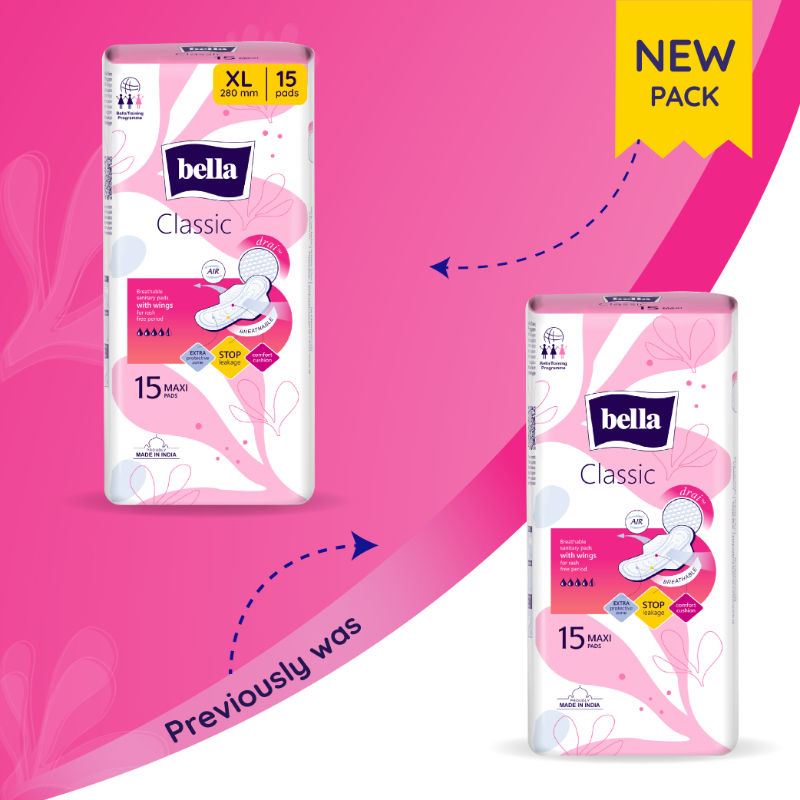 Classic Drai Breathable Sanitary Pads With Wings, Heavy Flow XL