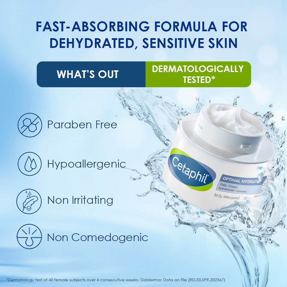 Optimal Hydration Daily Cream, Lightweight, Skin Barrier Protection with Hyaluronic Acid