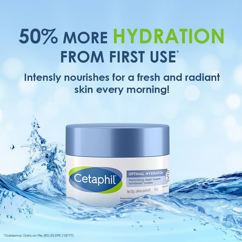 Optimal Hydration Night Cream, Lightweight, Skin Barrier Protection with Hyaluronic Acid