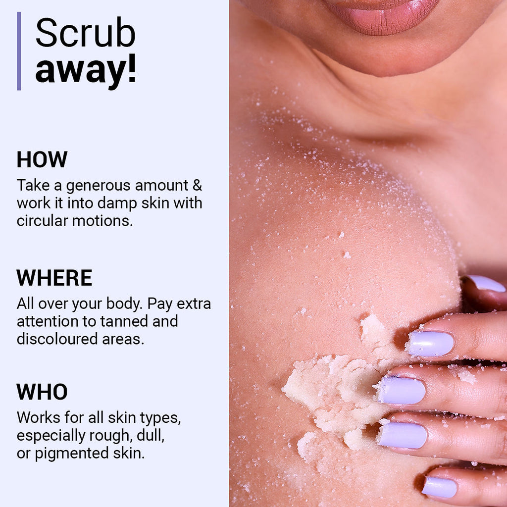 Vitamin C Body Scrub for Tan Removal, Ingrown Hair & Body Exfoliation
