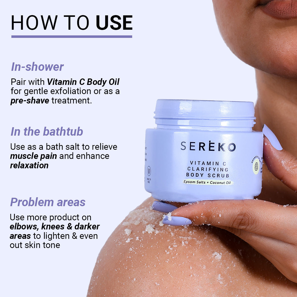 Vitamin C Body Scrub for Tan Removal, Ingrown Hair & Body Exfoliation
