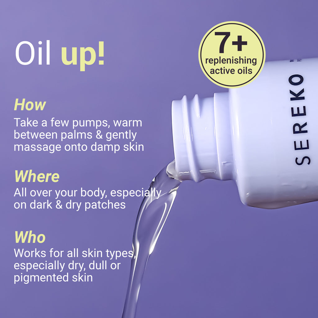 Vit C Brightening Body Oil for Glowing Skin-Intense Moisture, Non-Greasy
