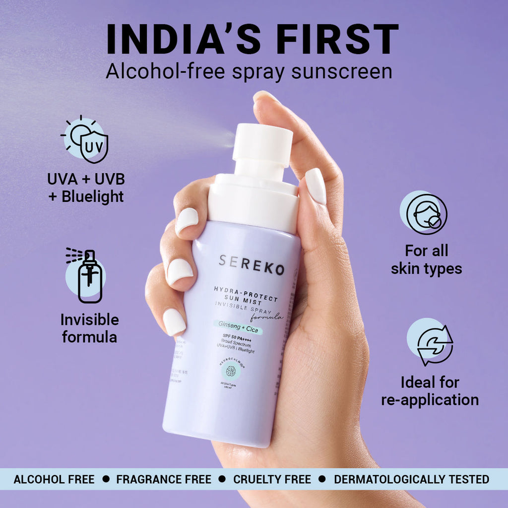 Face & Body Sunscreen SPF50 PA++++ Hydrating Sunscreen Spray, No White-Cast, Broad Spectrum