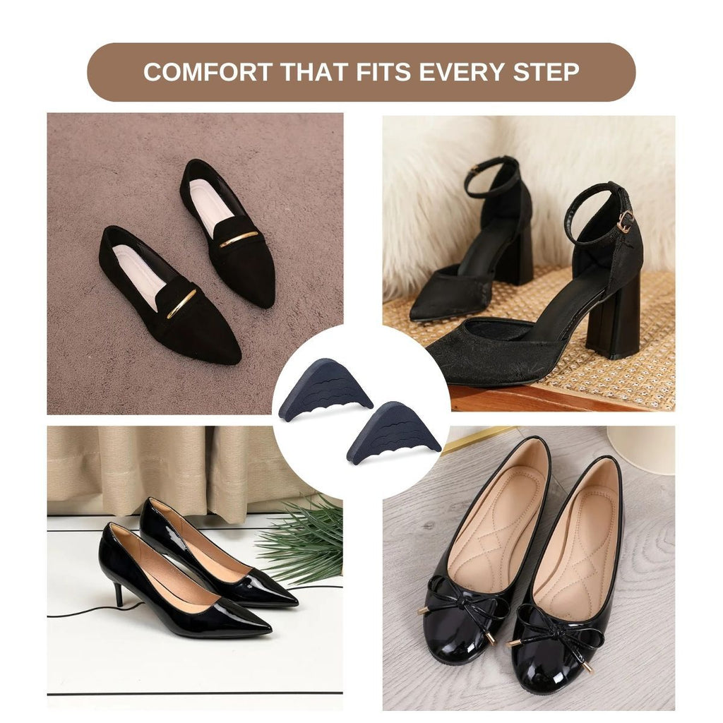 Shoe Fillers 1 Pair Triangular Toe Liner Cushions Shoe Bite Protector Pad Foam Inserts