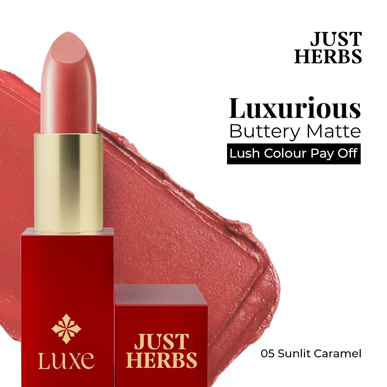 Luxe Satin Melt High Shine Lipstick - 05 Sunlit Caramel