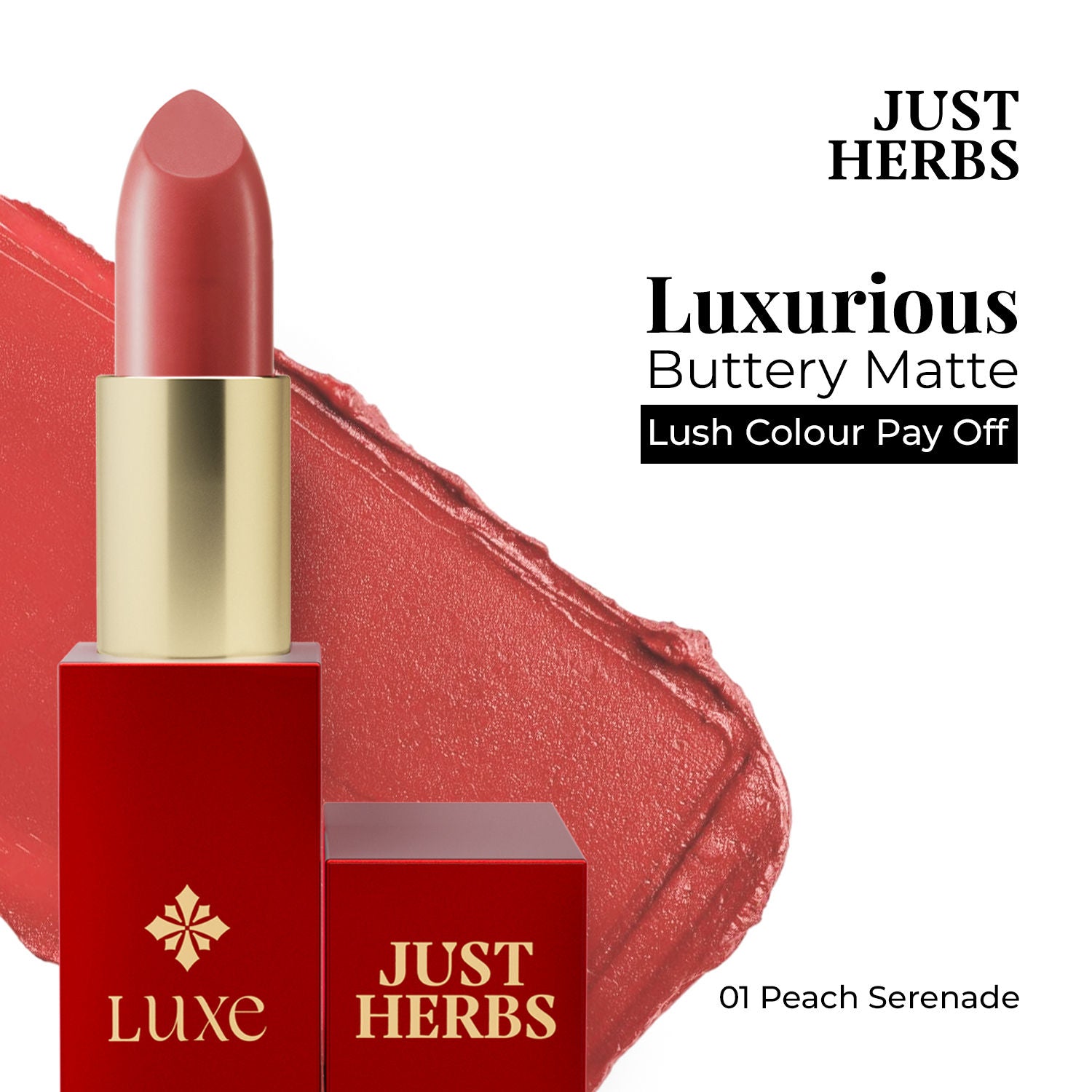 Luxe Satin Melt High Shine Lipstick - 01 Peach Serenade