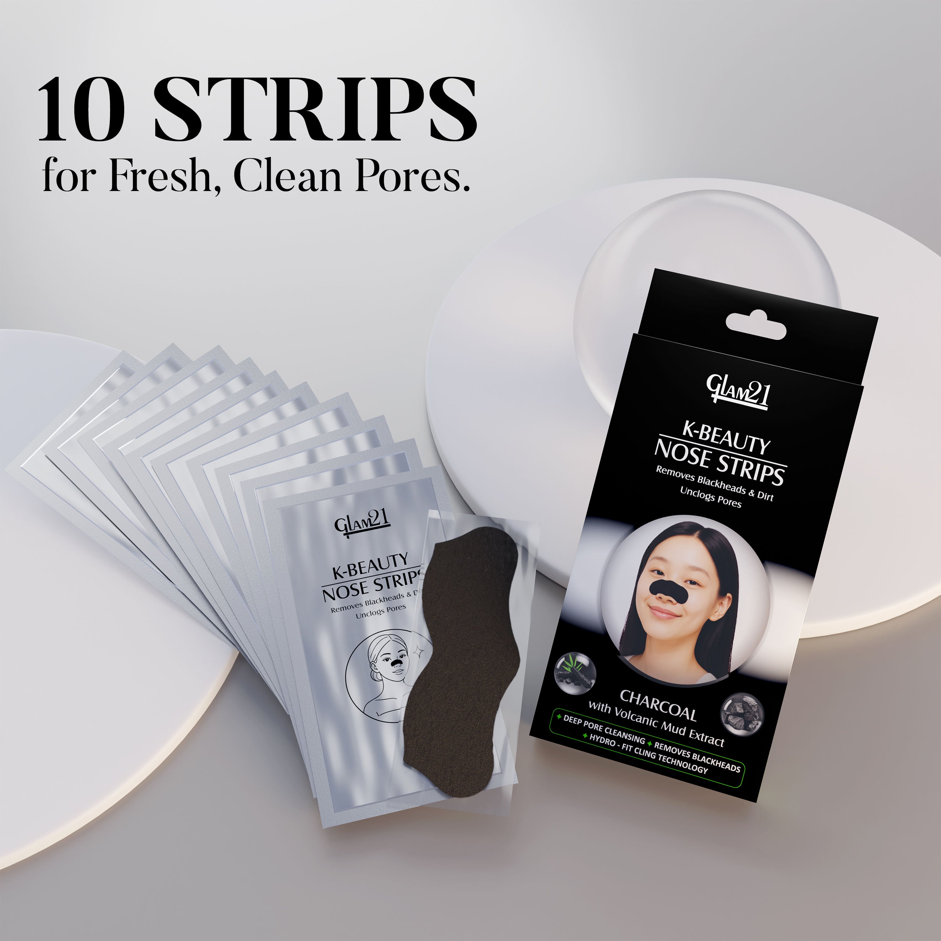 K-Beauty Nose Strips - Charcoal