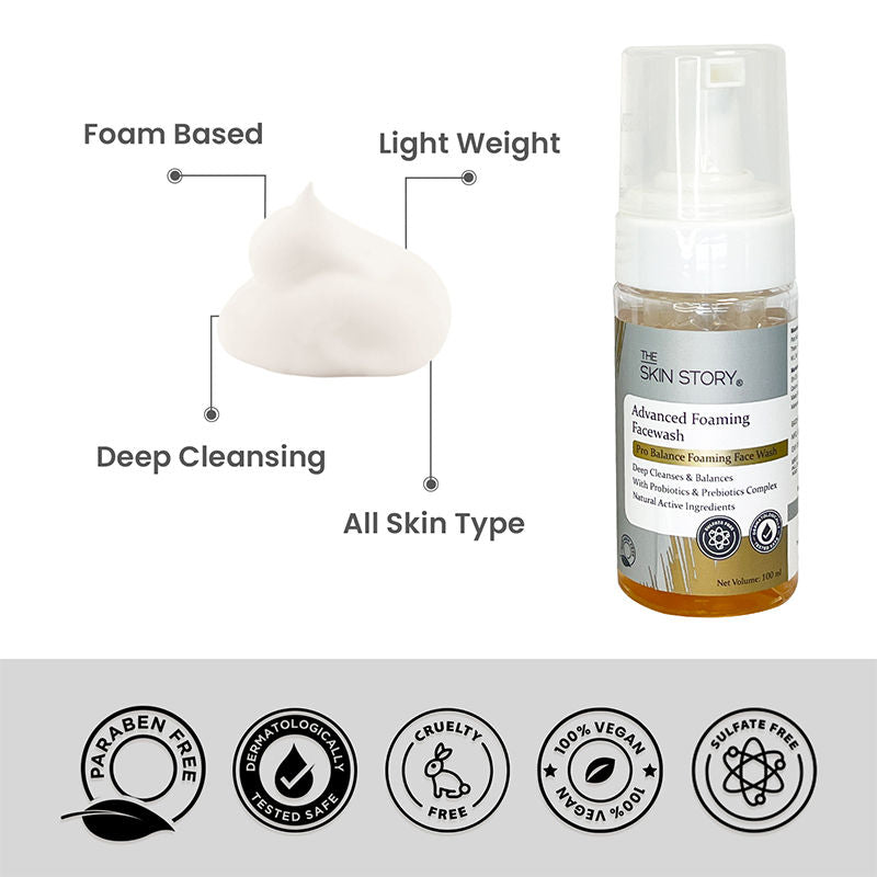 Sulphate Free Foaming Face Wash For Oil Control Skin Barrier Protection Hydrated Skin