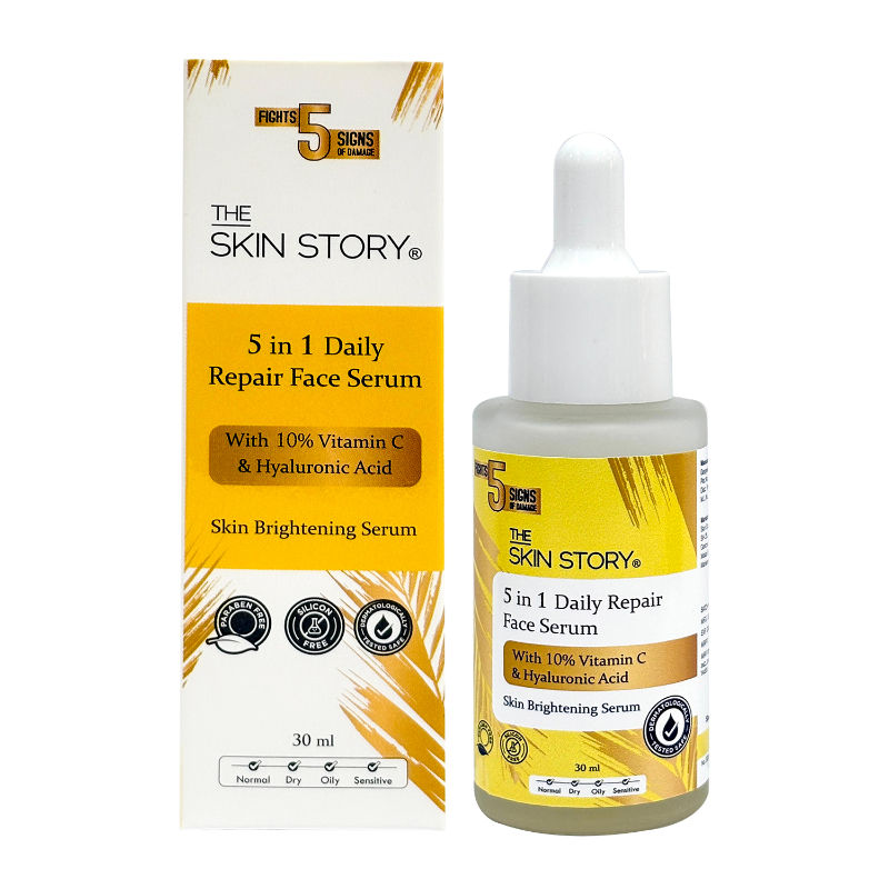 10% Vitamin C Skin Brightening Face Serum With Hyaluronic Acid For Glowing Firm Skin