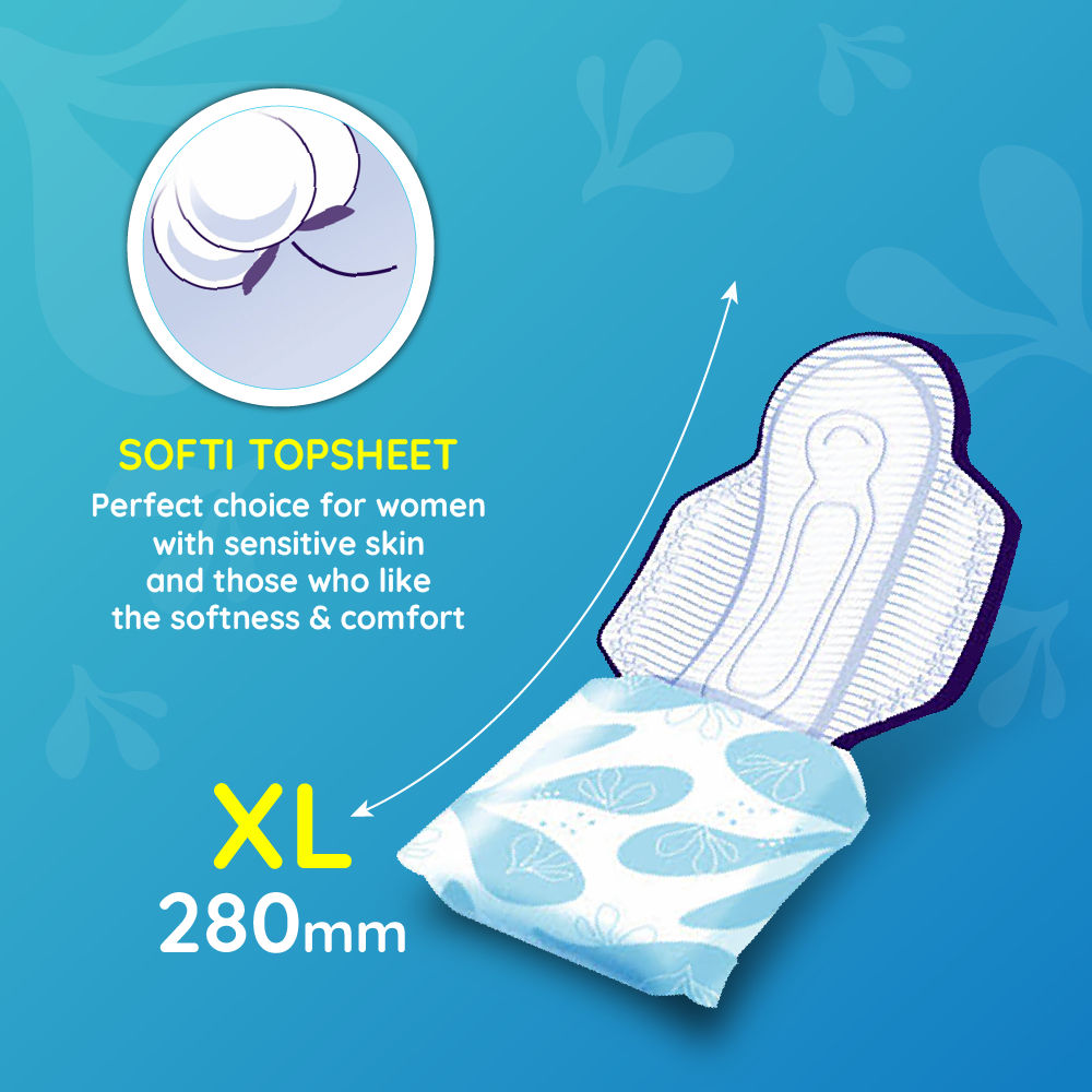 Classic Comfort Maxi Softi Sanitary Pads, 45 Pads + 15 Pads Free