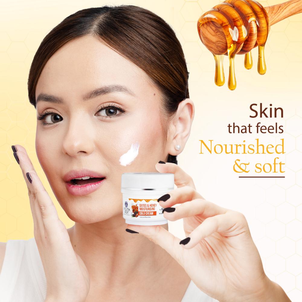 Dates & Honey Moisturising Cold Cream with Aloe Vera to Deeply Nourish & Soften Skin