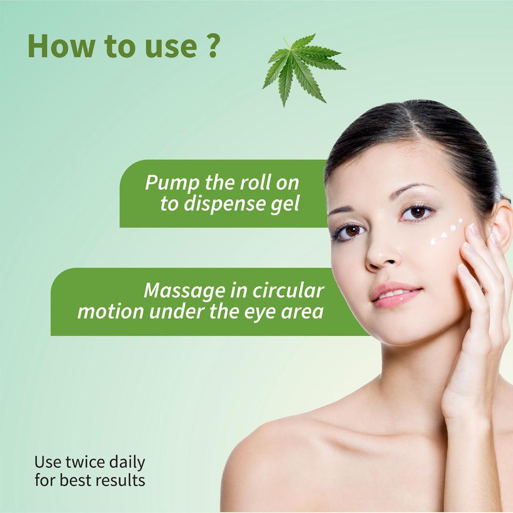 Hemp Seed Under Eye Gel with Coffee & Almond Oil to Reduce Dark Circles & Fine Lines