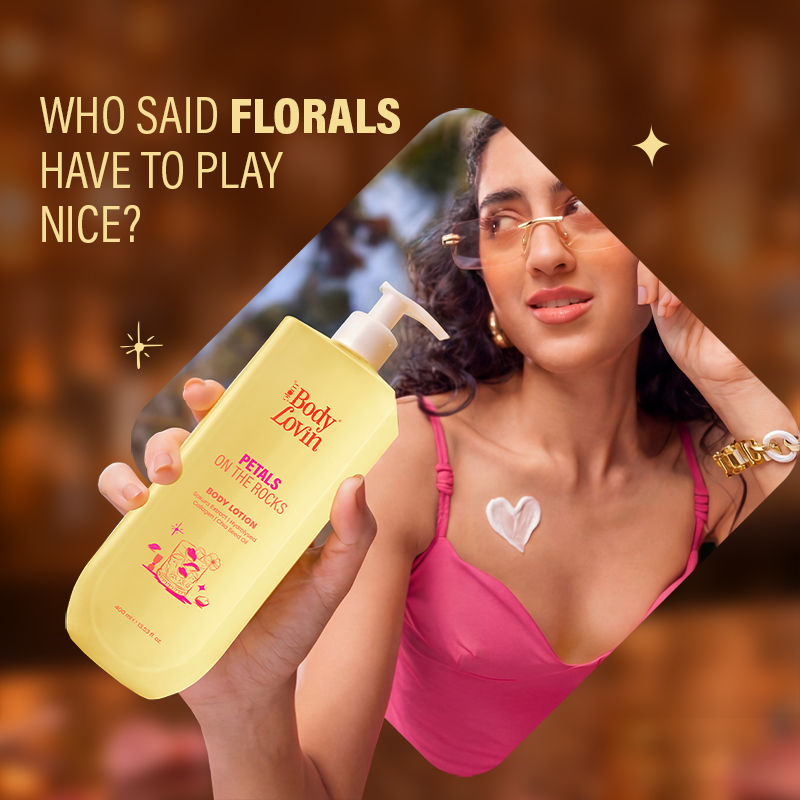 BodyLovin’ Petals On The Rocks Body Lotion, Lightweight Hydration, Citrus Floral Fragrance