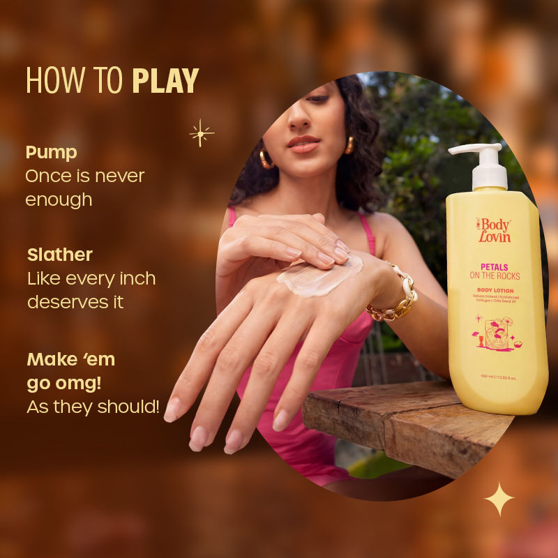 BodyLovin’ Petals On The Rocks Body Lotion, Lightweight Hydration, Citrus Floral Fragrance