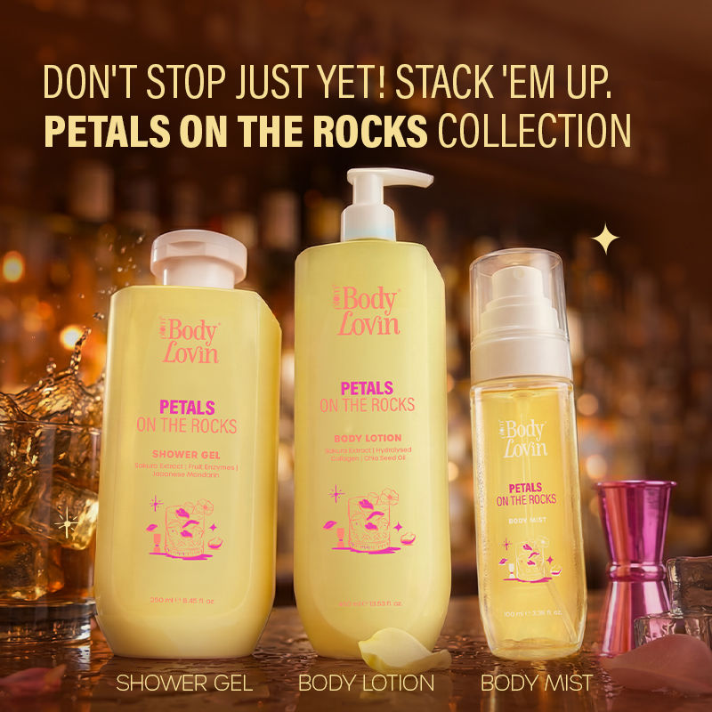 BodyLovin’ Petals On The Rocks Body Lotion, Lightweight Hydration, Citrus Floral Fragrance