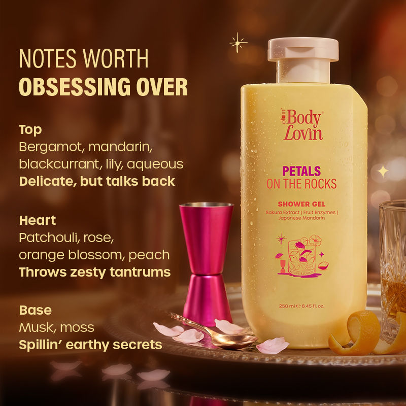 BodyLovin’ Petals On The Rocks Shower Gel, Renewing & Reviving, Citrus Floral Fragrance