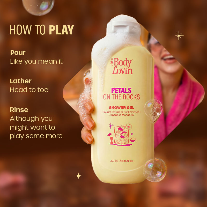 BodyLovin’ Petals On The Rocks Shower Gel, Renewing & Reviving, Citrus Floral Fragrance
