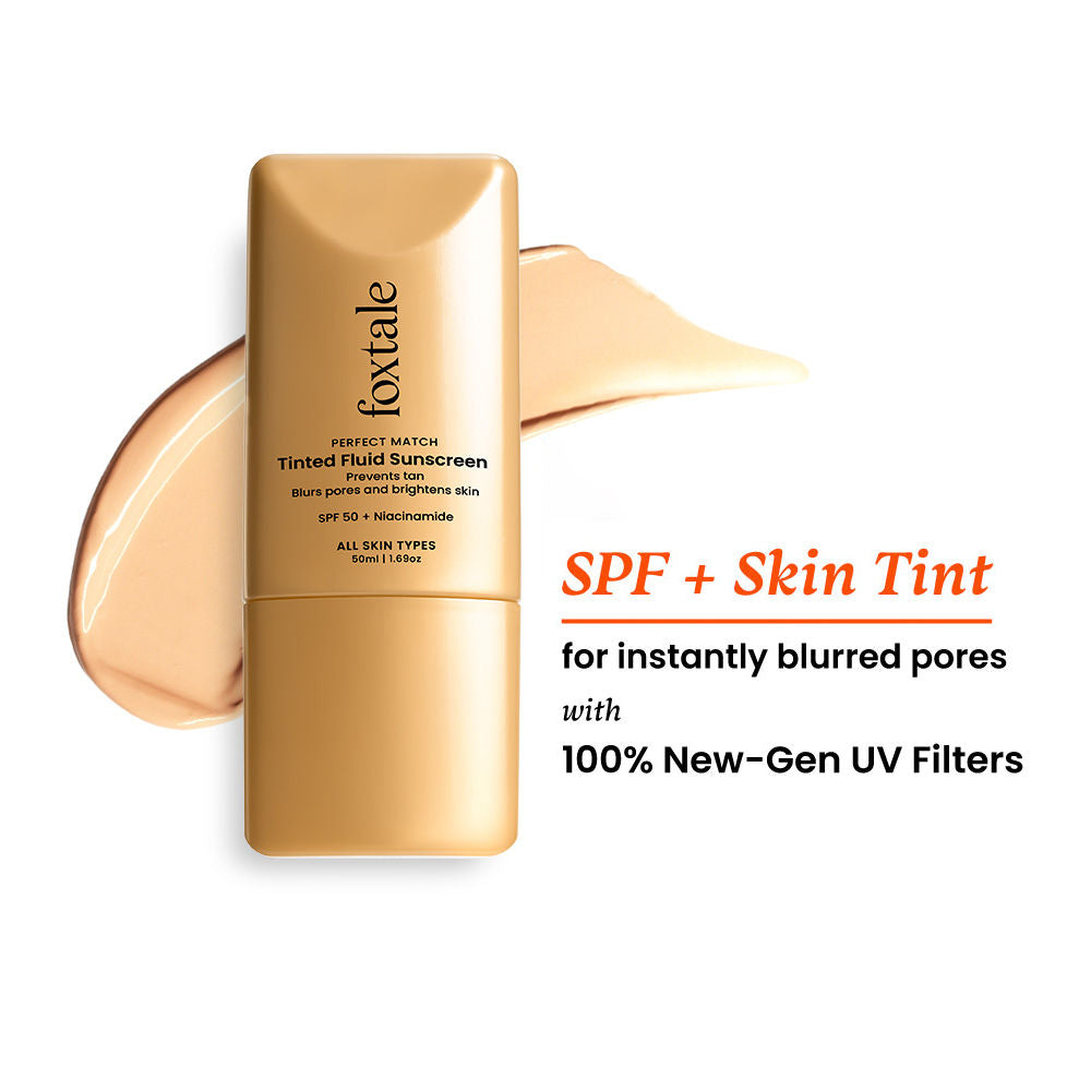 SPF 50 PA+++ Tinted Fluid Sunscreen - Sand2