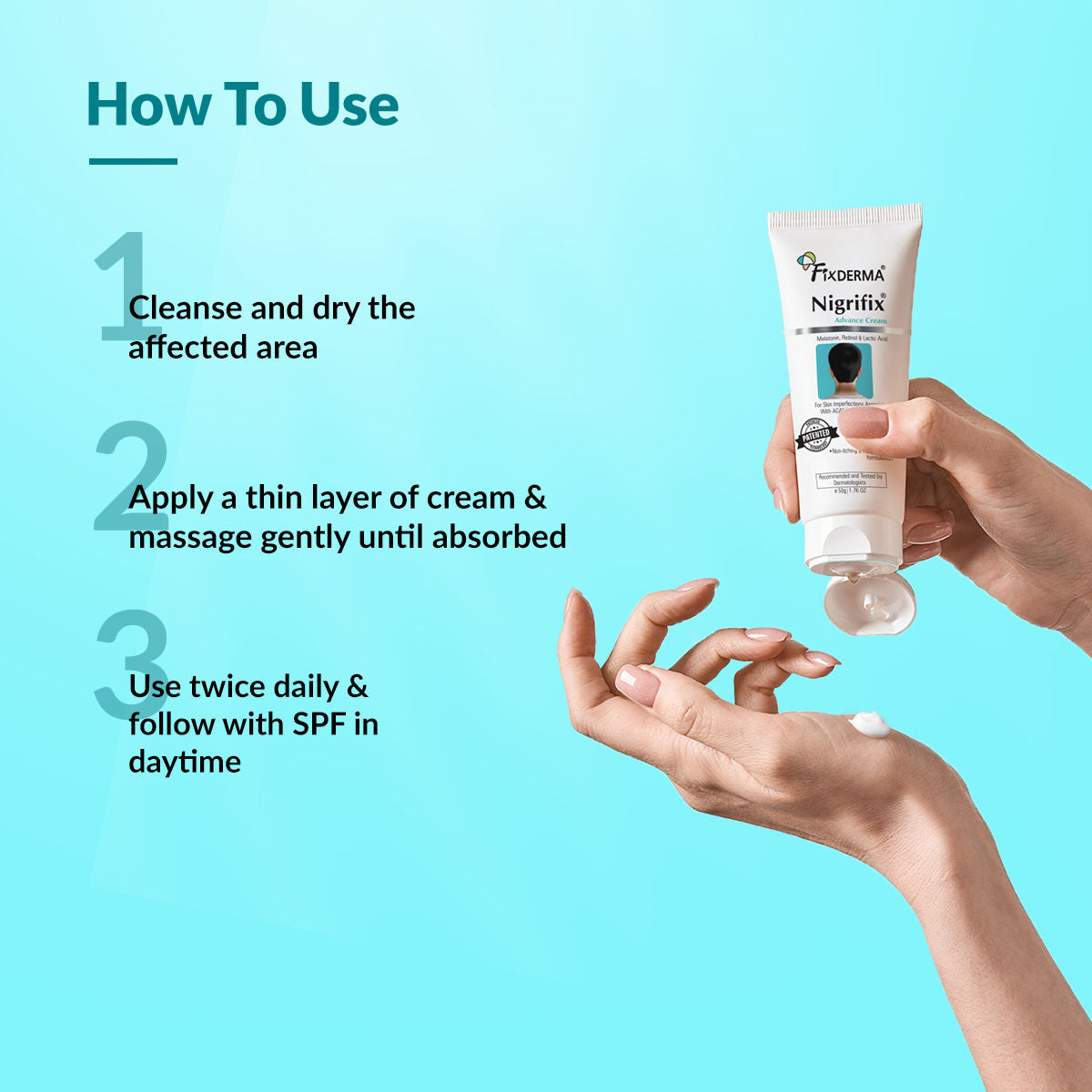Nigrifix Advance Cream for Acanthosis Nigricans with Melatonin, Dermatologist Tested
