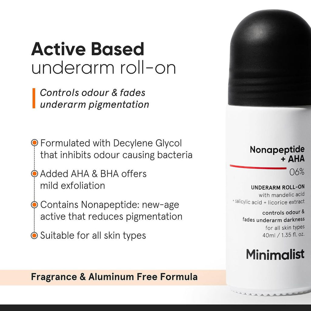 Nonapeptide + AHA 06% Underarm Roll On For Odour-Free & Even Skin Tone
