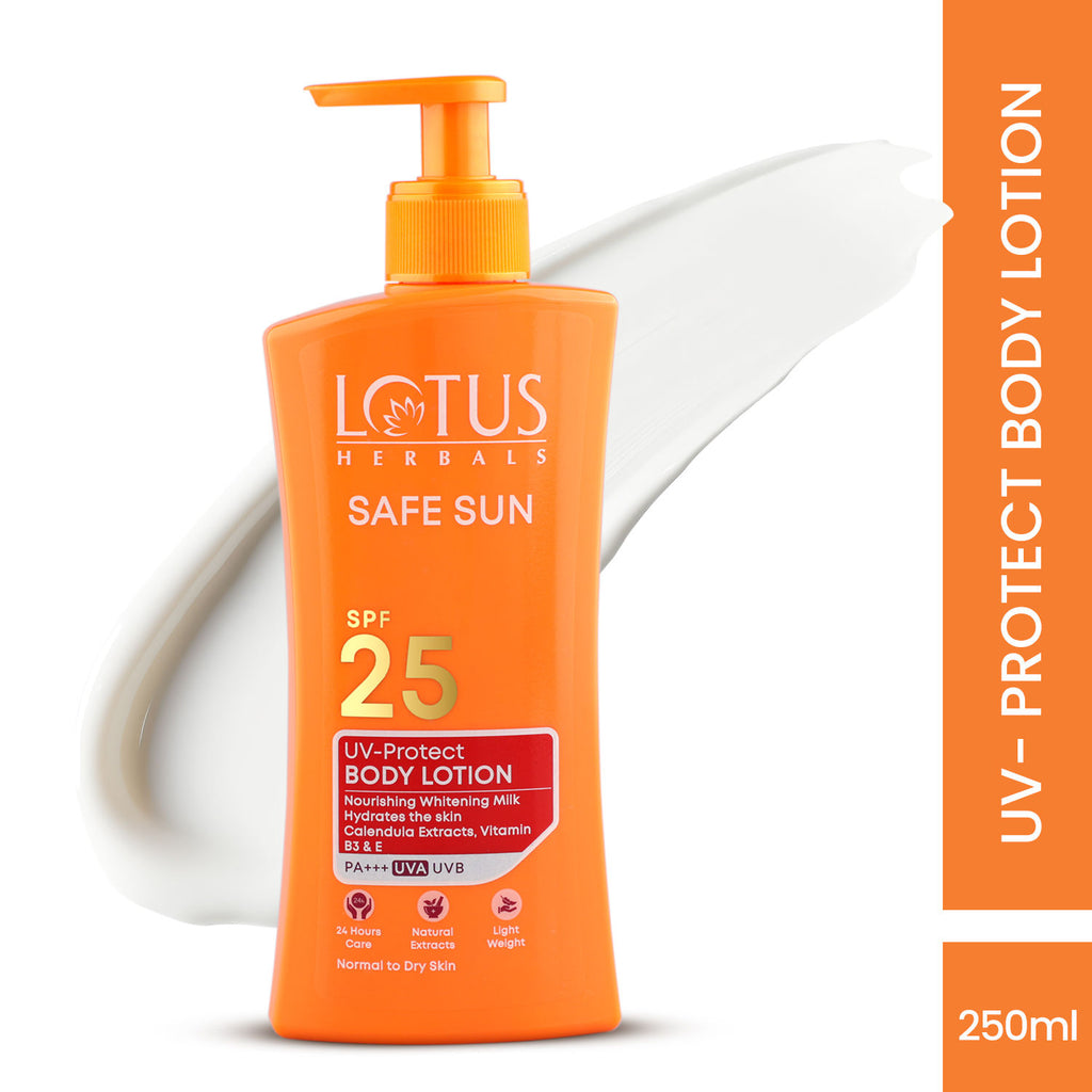 Safe Sun UV Protect Body Lotion, SPF 25 PA+++ Nourishing Whitening Milk