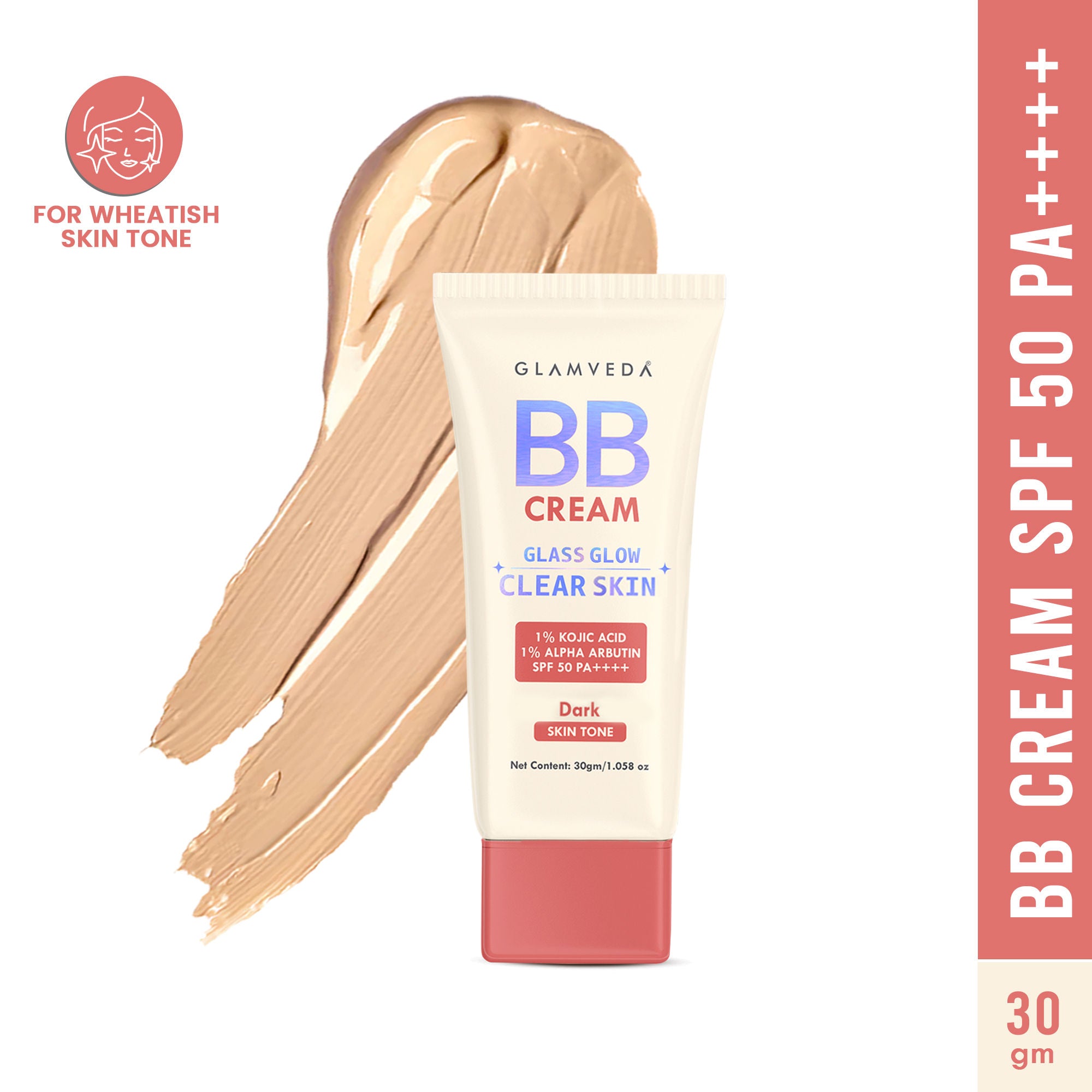 BB Cream Glass Glow Clear Skin SPF 50 PA++++ - Dark - Dark