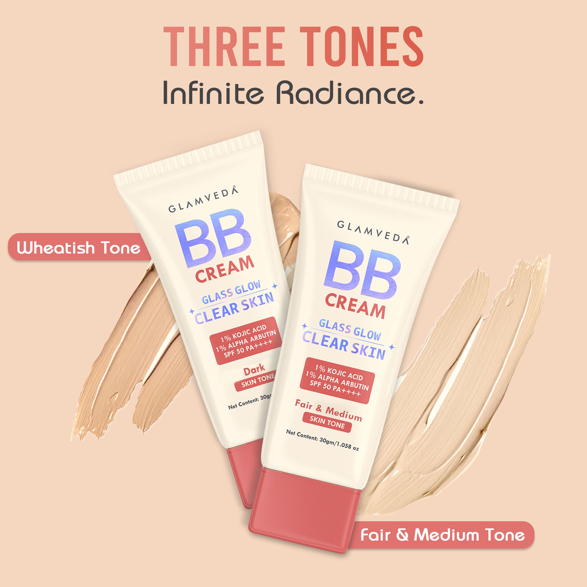BB Cream Glass Glow Clear Skin SPF 50 PA++++ - Dark