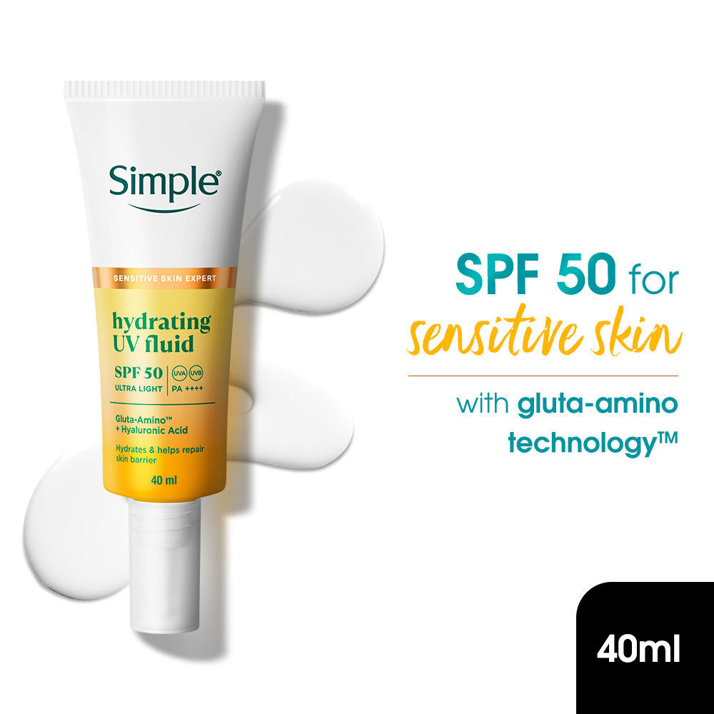 Hydrating UV Fluid SPF 50 PA++++ Hyaluronic Acid Sunscreen For Dry & Sensitive Skin