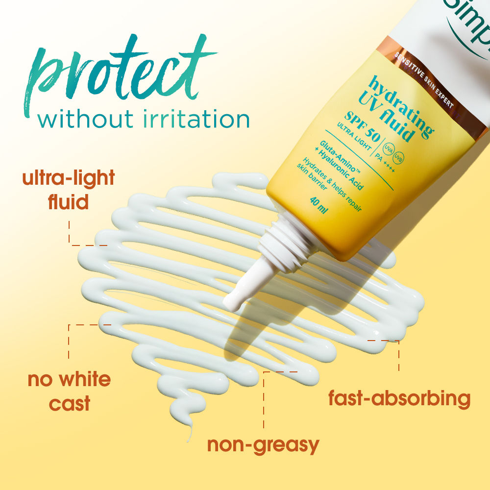 Hydrating UV Fluid SPF 50 PA++++ Hyaluronic Acid Sunscreen For Dry & Sensitive Skin