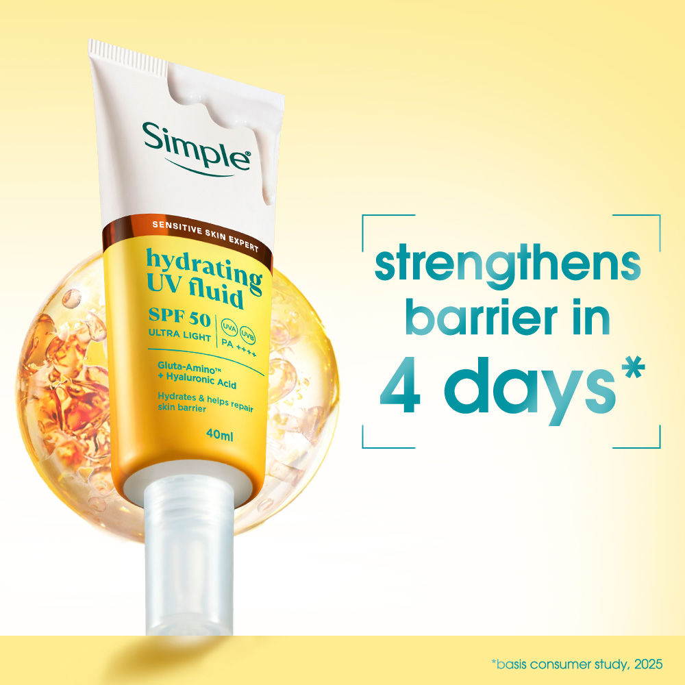 Hydrating UV Fluid SPF 50 PA++++ Hyaluronic Acid Sunscreen For Dry & Sensitive Skin