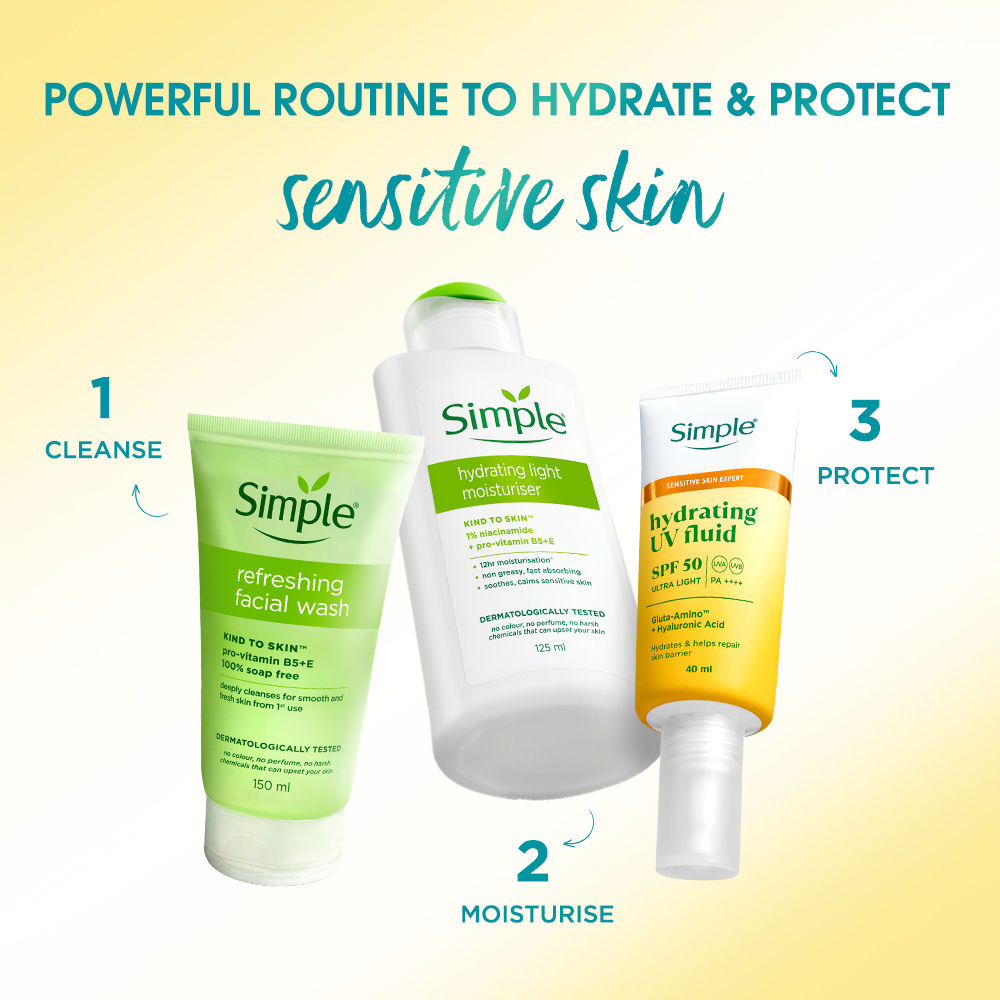 Hydrating UV Fluid SPF 50 PA++++ Hyaluronic Acid Sunscreen For Dry & Sensitive Skin