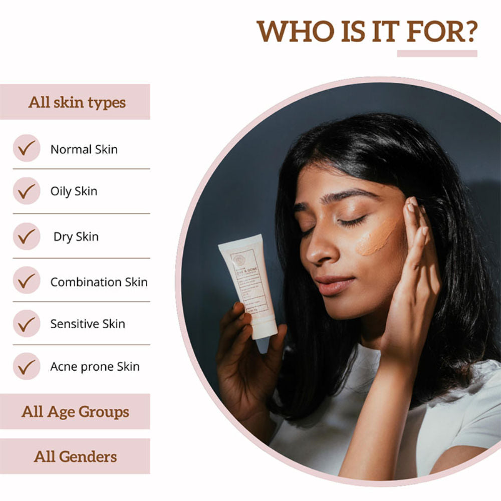 One & Done Tinted Sunscreen With Zinc Oxide, SPF 35 PA++++, No White Cast