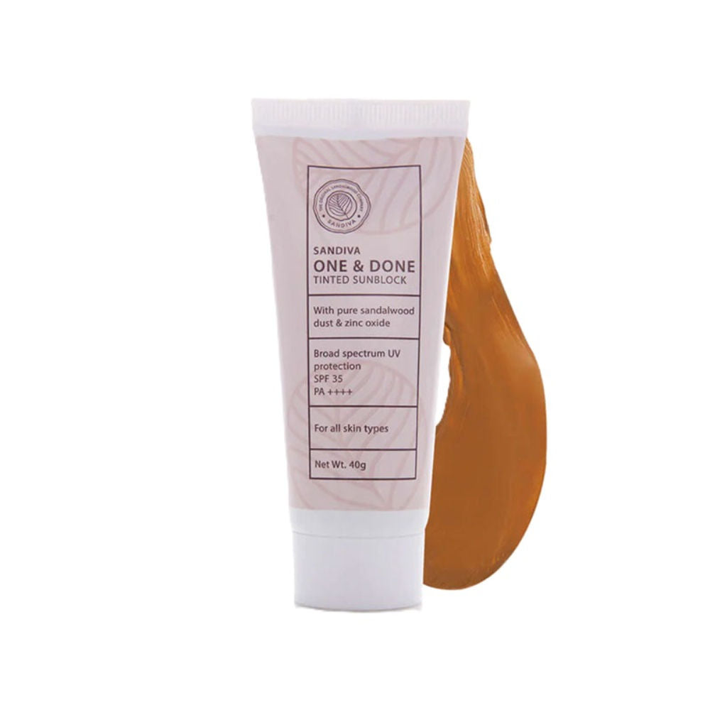 One & Done Tinted Sunscreen With Zinc Oxide, SPF 35 PA++++, No White Cast - Tint No. 44