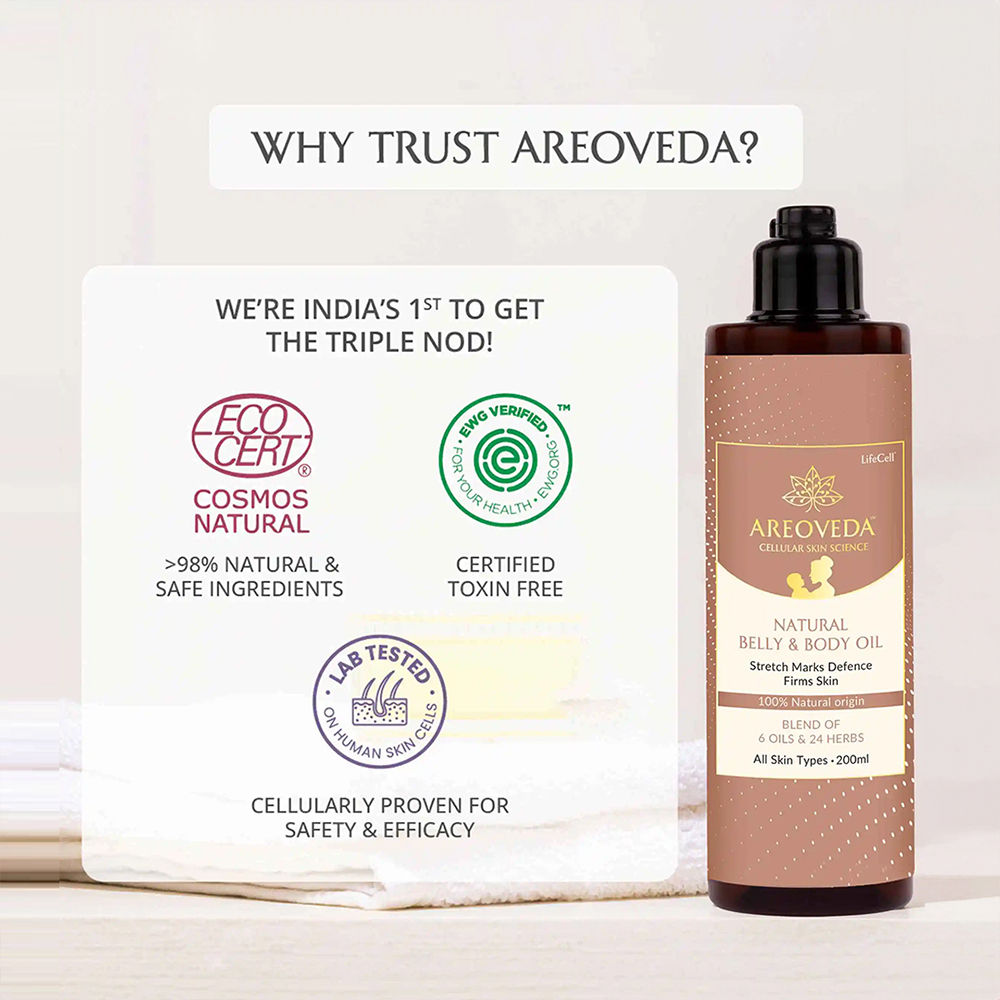 Post Natal Massage Oil For Moms To Relax, Nourish & Brighten Skin, Non-Greasy