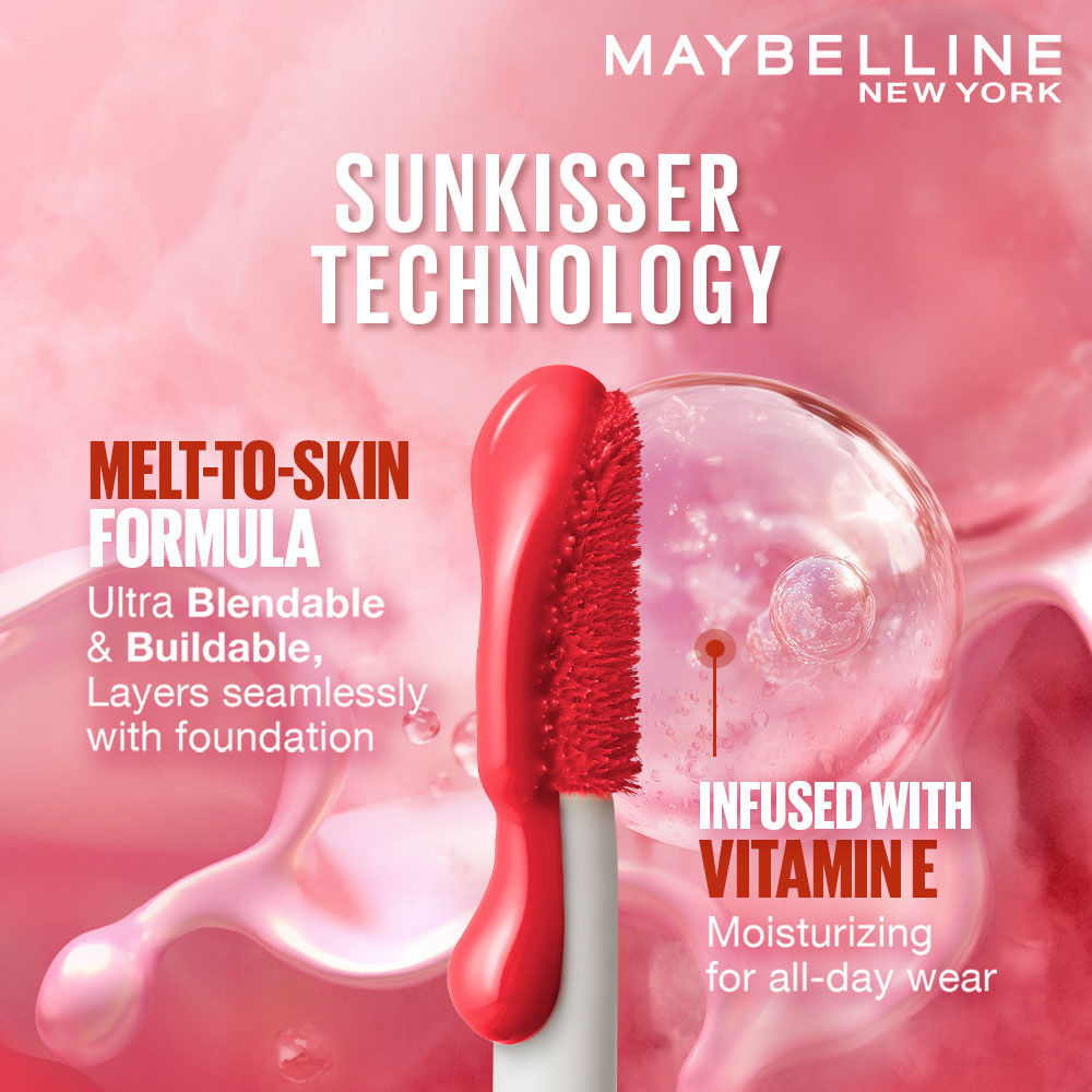 Maybelline Sunkisser Hazy Matte Blush, 12HR Sunkissed Cheeks, Transfer & Sweat-proof, Pink Mirage