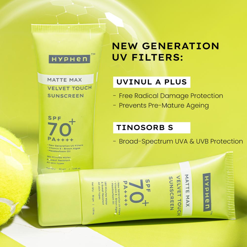 Matte Max Velvet Touch Sunscreen SPF70+PA++++ Sweat & Water Resistant 12hr UV Protection